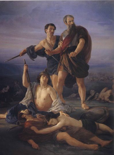 "Death of King Saul", 1848 by Elie Marcuse